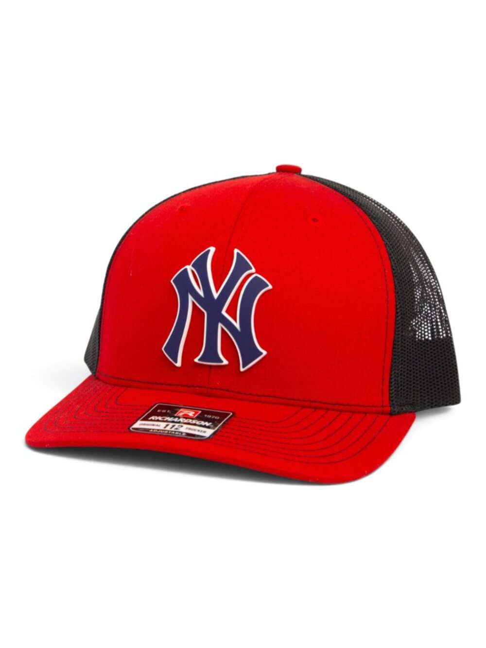 New York Yankees NY Navy 3D Snapback Trucker Hat- Red/ Black